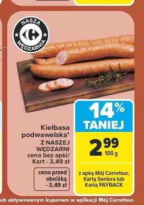 Kiełbasa śląska Nasze wędliny promocja w Carrefour Market