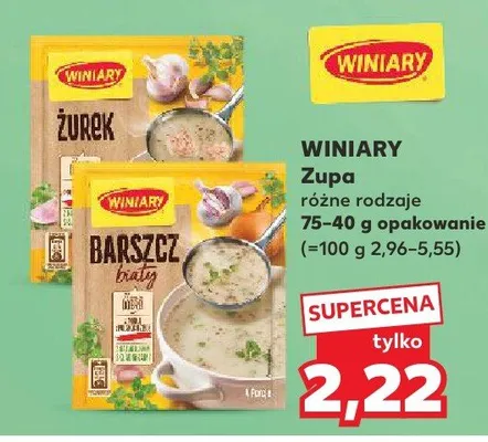 Zupa różne rodzaje opakowanie promocja w Kaufland