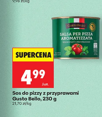 Sos do pizzy z przyprawami Gusto Bello promocja w Biedronka