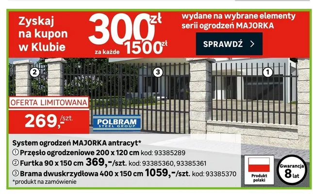 Furtka Polbram Majorka promocja w Leroy Merlin