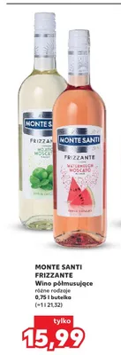 Wino półmusujące MONTE SANTI FRIZZANTE Watermelon Moscato promocja w Kaufland