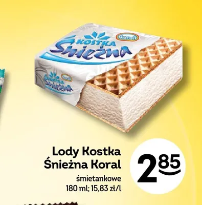 Lody Kostka Śnieżna śmietankowe promocja w Żabka