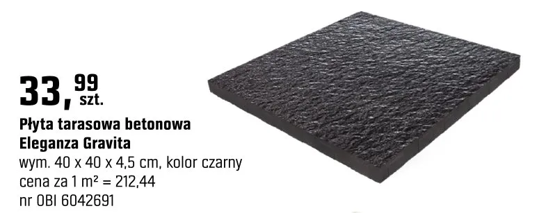 Płyta tarasowa betonowa Eleganza Gravita promocja w OBI