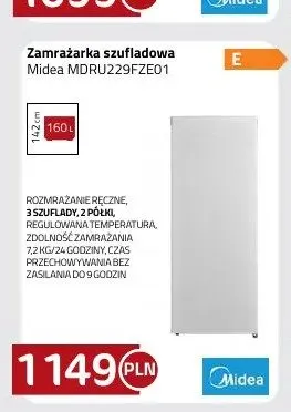 Zamrażarka szufladowa Midea MDRU229FZE01 promocja w kakto.pl