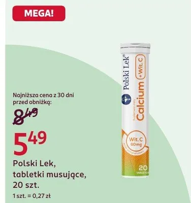 Tabletki musujące Polski Lek promocja w Rossmann