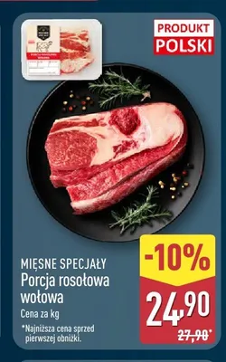 Porcja rosołowa wołowa Mięsne Specjały promocja w Aldi