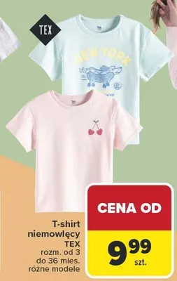T-shirt niemowlęcy TEX różne modele promocja w Carrefour