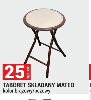 Taboret składany Mateo promocja w Merkury Market