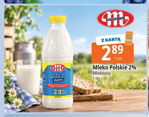 Mleko Polskie Mlekovita 2% promocja w Leclerc