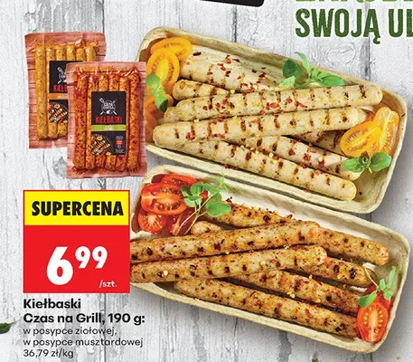 Kiełbaski w posypce ziołowej Czas na Grill promocja w Biedronka