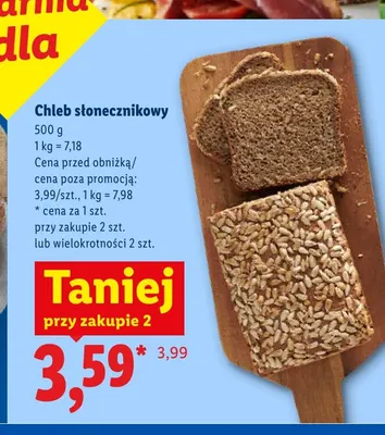 Chleb słonecznikowy Piekarnia Lidla promocja w Lidl
