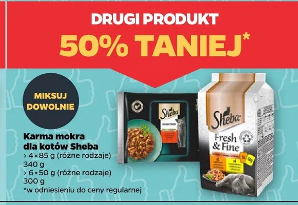 Karma mokra dla kotów Sheba Fresh & Fine promocja w Netto