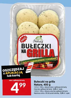 Bułeczki na grilla Natura z ziołami prowansalskimi i czosnkiem promocja w Twój Market