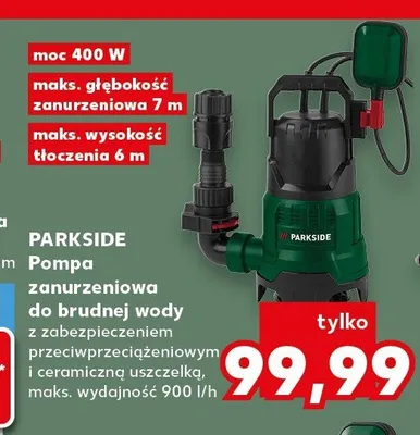 Pompa zanurzeniowa do brudnej wody Parkside promocja w Kaufland