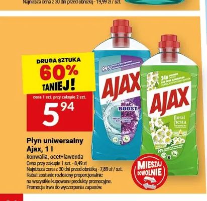 Płyn uniwersalny Ajax Konwalia promocja w Twój Market
