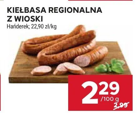 Kiełbasa regionalna z wioski promocja w Stokrotka