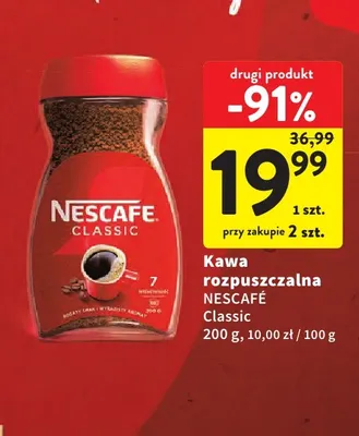 Kawa rozpuszczalna Nescafé Classic promocja w Intermarche