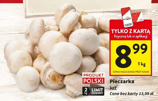 Pieczarka luz promocja w Intermarche