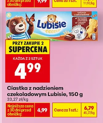 Ciastka z nadzieniem czekoladowym promocja w Biedronka