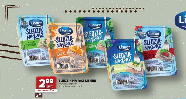 Śledzik na raz z kurkami Lisner promocja w Stokrotka