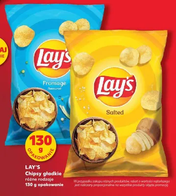 Chipsy gładkie Lay's Salted promocja w Kaufland