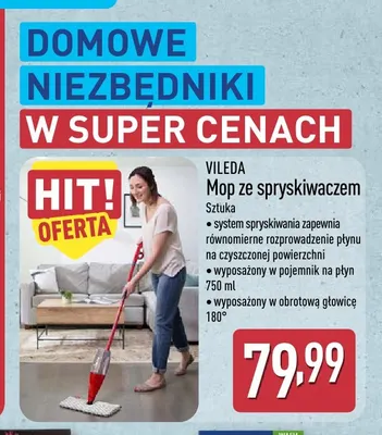 Mop ze spryskiwaczem Vileda promocja w Aldi