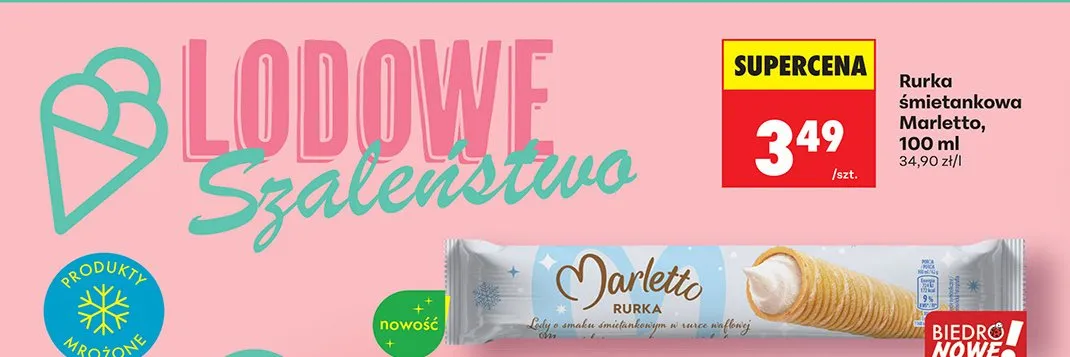 Rurka śmietankowa promocja w Biedronka