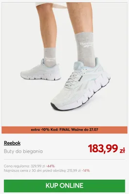 Buty do biegania Reebok promocja w eobuwie.pl