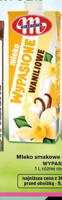 Mleko UHT smakowe Wypasione waniliowe Mlekovita promocja w Carrefour