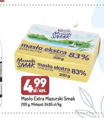 Masło ekstra Mazurski Smak Mlekpol promocja w Avita