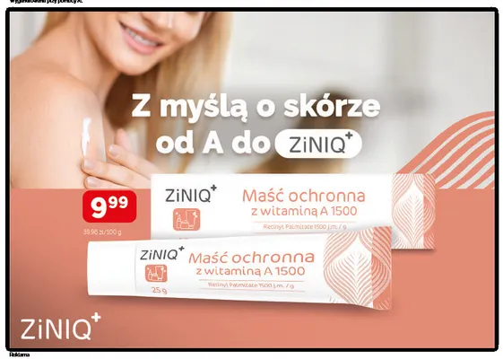 Maść ochronna z witaminą A 1500 ZiNiQ+ promocja w Ziko Dermo