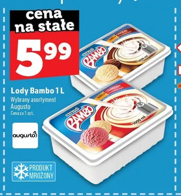 Lody Bambo waniliowo-czekoladowe Augusto promocja w TOPAZ