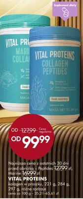 Kolagen w proszku marine peptides Vital Proteins promocja w Super-Pharm