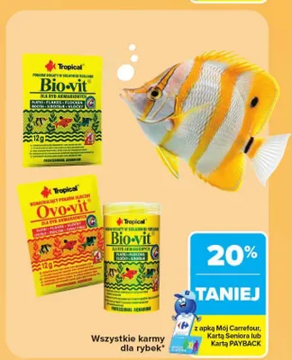 Pokarm dla ryb akwariowych Tropical Bio-vit płatki promocja w Carrefour