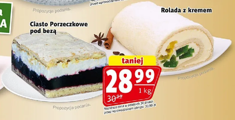 Rolada z kremem Cukiernia Mazurska promocja w Prim Market