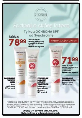 Krem ochronny Synchroline Rosacure Ultra SPF 50+ promocja w Ziko Dermo