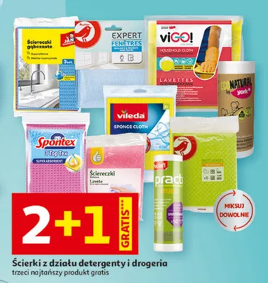 Ścierki z działu detergenty i drogeria promocja w Auchan