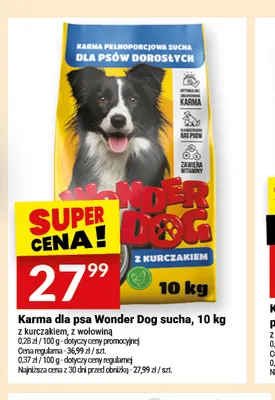 Karma dla psa Wonder Dog sucha z kurczakiem promocja w Twój Market