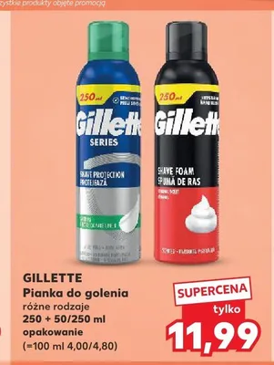 Pianka do golenia Gillette Series Shave Protection promocja w Kaufland