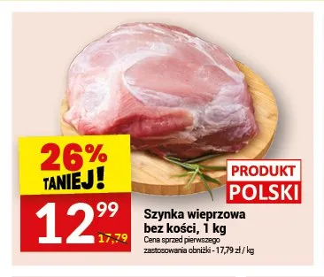 Szynka wieprzowa bez kości promocja w Twój Market