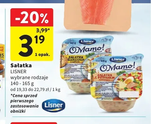 Sałatka śledziowa z jajkiem Lisner O!Mamo! promocja w Intermarche