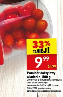 Pomidor daktylowy wiaderko, 500 g promocja w Twój Market