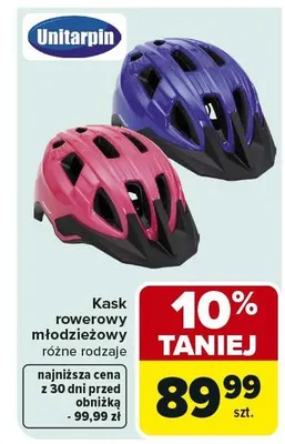 Kask rowerowy młodzieżowy różne rodzaje promocja w Carrefour