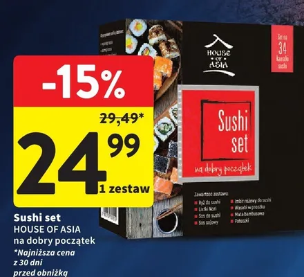 Sushi set HOUSE OF ASIA na dobry początek promocja w Intermarche