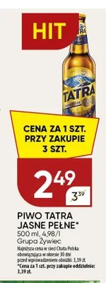 Piwo Tatra promocja w Chata Polska