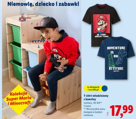 T-shirt młodzieżowy z bawełny promocja w Lidl