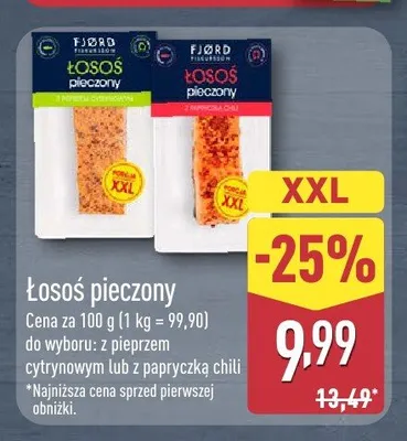 Łosoś pieczony Fjørd z papryczką chili promocja w Aldi