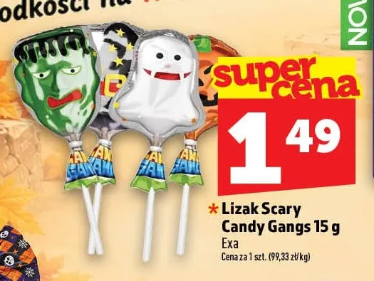 Lizak Scary Candy Gangs Exa promocja w TOPAZ