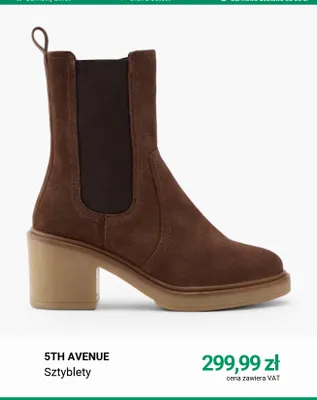 Sztyblety damskie 5th Avenue promocja w Deichmann