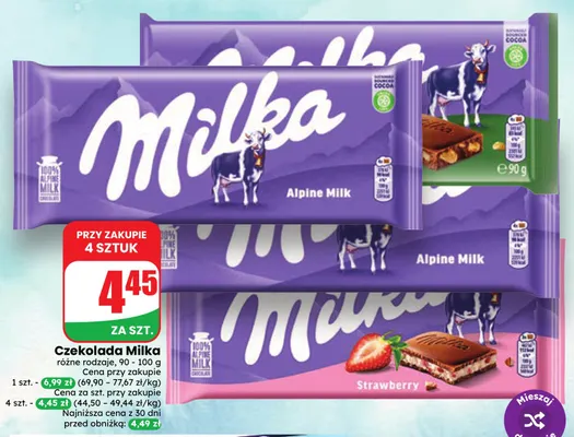 Czekolada Milka promocja w Dino
